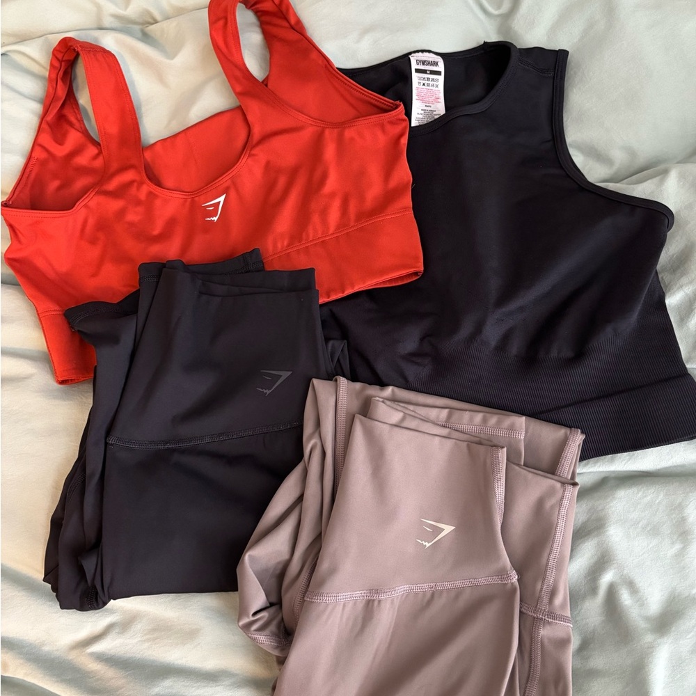 Gymshark bundle- sports bra, tank top, and 2 leggings